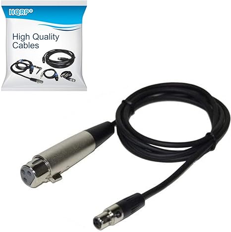 HQRP 4-Pin Mini Connector (TA4F) to XLR(F) Connector Microphone Adapter Cable Compatible with Shure WA310 Replacement