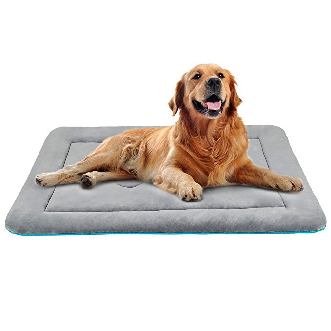 JoicyCo Dog Bed Crate Pad Mat Dog Matress Washable Anti-Slip 27.5/36/42/47 inch Pets Kennel Pads