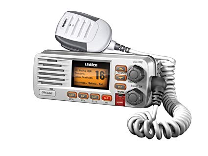 Uniden UM380 Class D Full - Feature Fixed Mount VHF Marine Radio, White