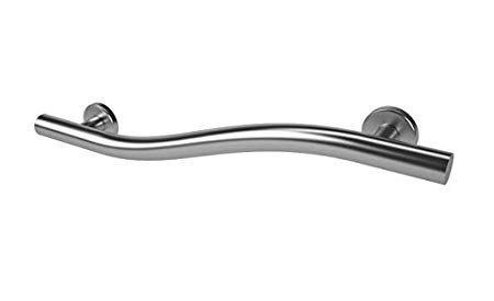 Lifeline Home Mobility Grab Bar - Wave Design | Right Hand | Brushed Nickel | 18 Inch