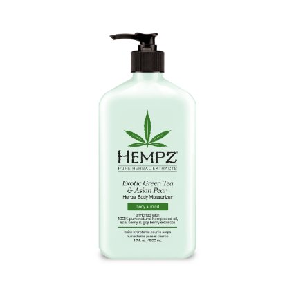 Hempz Exotic Herbal Body Moisturizer Light Green Exotic Green TeaAsian Pear 17 Fluid Ounce