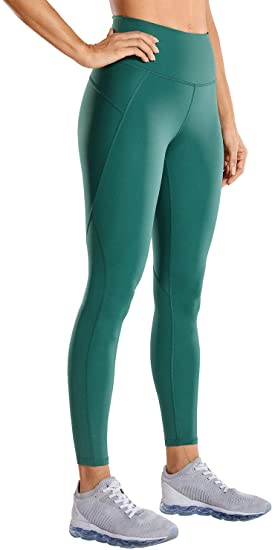 CRZ YOGA Non See-Through Compression Leggings for Women Hugged Feeling 7/8 Workout Leggings Running Tights-25 Inches