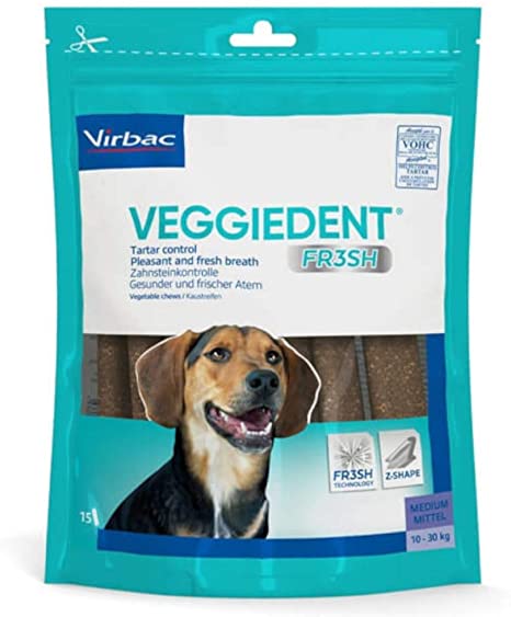 Virbac VeggieDent FR3SH Chews for Medium Dogs 10-30kg