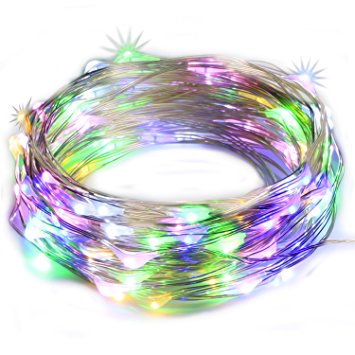 LEDGOO USB LED String Starry Lights with 39ft Copper Wire for Indoor and Outdoor Decoration (Colorful without RC)