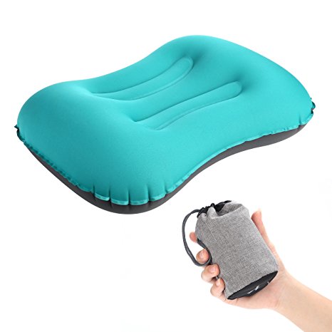 Inflatable Camping Pillow, Vive Comb Naturehike Ultralight Compact Inflatable air pillow-Best for Outdoor Travel, Hiking, Backpacking, Train, Office, Easy Carry On