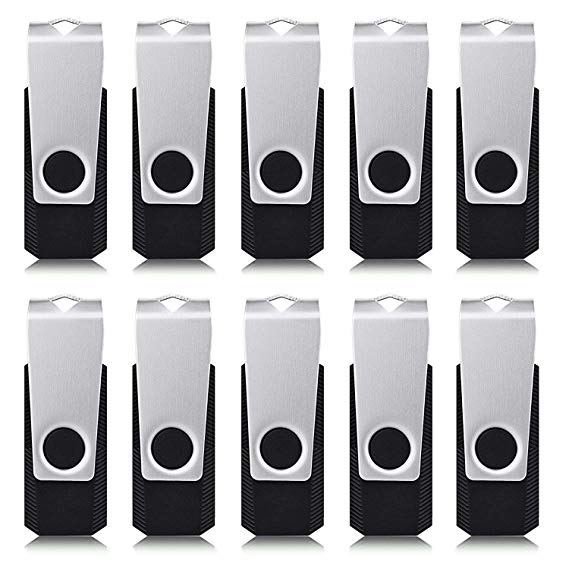 KEXIN USB Bulk 10 Pack 128MB USB Flash Drives Flash Drive Thumb Drive Jump Drive Bulk Flash Drives Swivel USB 2.0 (Without Logo, NOT 128 GB)