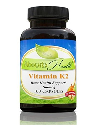 Vitamin K2 (MK-7) | Great Immune and Bone Health Support | 100 Capsules | 100 mcg Per Capsule