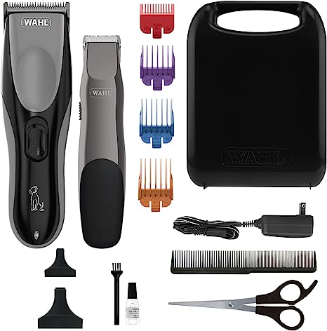 WAHL Canada Groom Pro Rechargeable Pet Clipper, rechargeable dog clipper with up to 60 minutes of cordless use, cut through fine, short, and coarse coats - Model 58125, Black