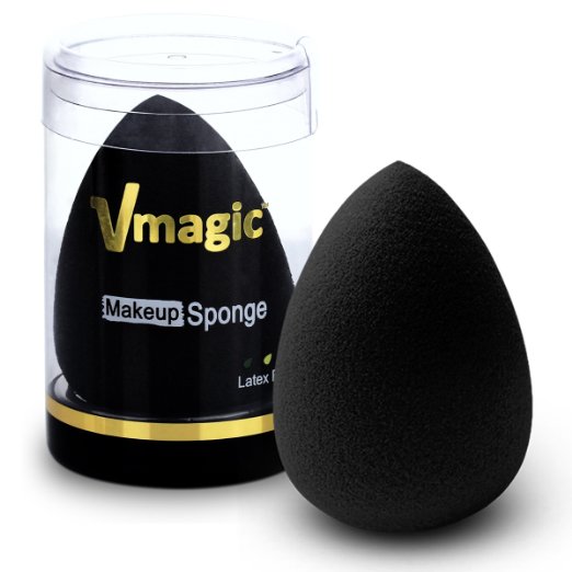 VMAGIC High-End Pro Makeup Sponges Beauty Blender for Applicator Foundation and Highlight Black
