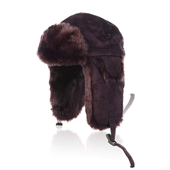Aurya Winter Trapper Trooper Hat Unisex Ushanka Aviator Russian Hat Outdoor Hunting Skiing Hat Cap with Ear Flap