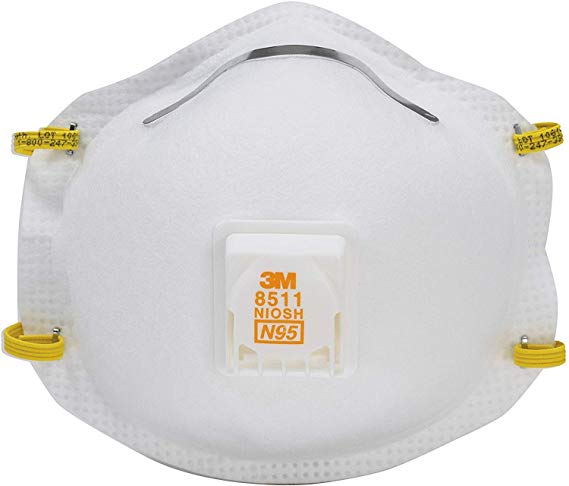 3M Pro Paint Sanding Vented Respirators, 8511, 2 Masks (N95)