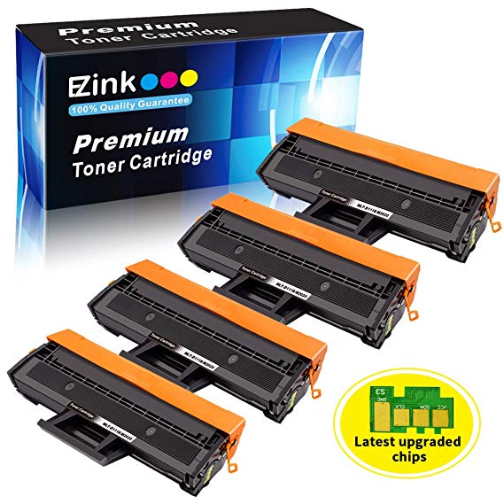 E-Z Ink (TM) Compatible Toner Cartridge 2K Replacement for Samsung 111S 111L MLT-D111S MLT-D111L to use with Xpress M2020W Xpress M2024W Xpress M2070W Xpress M2070FW Printer (Black, 4 Pack)