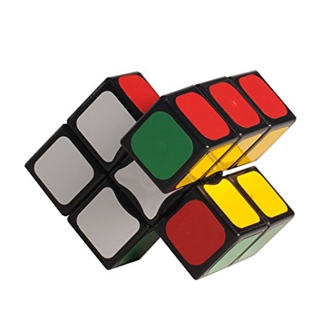 I-xun Smooth Plastics 1X1X3 Speed Cube Sticker Magic Cube, Black