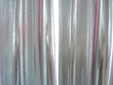 1 X Silver Metallic Stretch Spandex Fabric 60" By the Yard