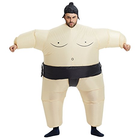 NEWBEA Sumo Inflatable Costume Halloween Costumes Ride Me Adult Carry Fancy Dress