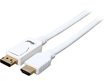 Rosewill 3-Feet 28AWG DisplayPort to HDMI Cable M-M, White (RCDC-14009)