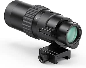 Feyachi 1.5X - 5X Red Dot Sight Optics Magnifier with Flip to Side Mount for Picatinny Rails Spotting Scope