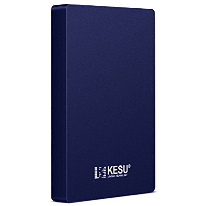 2.5" 80GB Portable External Hard Drive USB3.0 with Durable Military-grade Shockproof, Anti-Pressure, Waterproof and Slim Pocket-Sized Enclosure for PC, Mac, Desktop, Laptop, Xbox, PS3, PS4 (Blue)