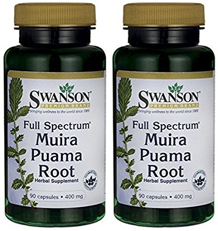 Swanson Muira Puama 400 (Two Bottles each of 90 Capsules)