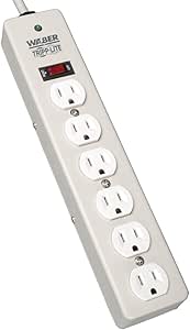 Tripp Lite 6 Outlet Surge Protector Power Strip, 6ft Cord, Industrial, 1050-Joules, Metal, (DG206)