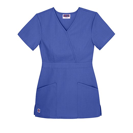 Sivvan Women's Scrubs Mock Wrap Top (Available in 12 Colors)