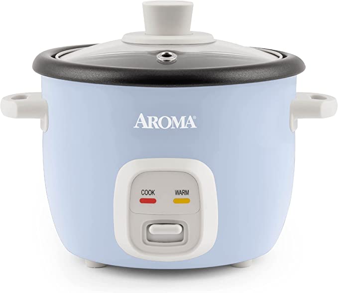 Aroma Housewares 4-Cups (Cooked) / 1Qt. Rice & Grain Cooker (ARC-302NGBL), Blue