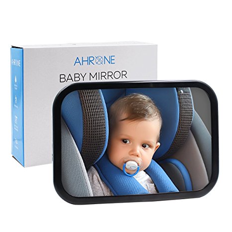 Baby Car Mirror Bundle The Newest Baby Backseat Mirror for your child Fully Assembled & Adjustable Wide Convex Shatterproof Glass and Fully Assembled - Crash Tested and Certified for Safety By Hippih