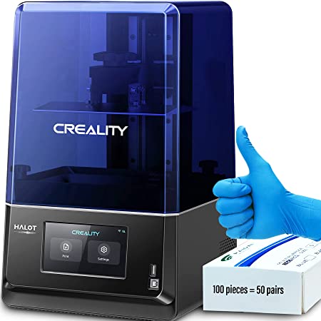 Creality Resin 3D Printer, HALOT-ONE Plus 3D Printers with 7.9 inch 4K Mono LCD, 100 Pcs Model Cleaning Gloves, Dual Z Linear Rails, Print Size 172 x 102 x 160 mm / 6.77 x 4 x 6.3 inch