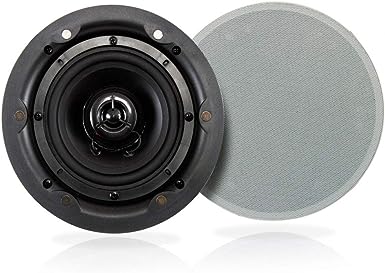 Pyle Ceiling and Wall Mount Speaker - Wireless Bluetooth 5.25” Dual 2-Way Audio Stereo Sound Subwoofer Kit with, 240 Watts, in-Wall & in-Ceiling Flush Mount for Home Surround System - Pyle PWRC55BT