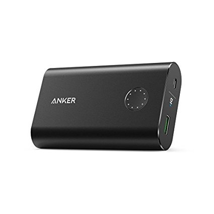 Anker PowerCore  10050 Premium Aluminum Portable Charger with Qualcomm Quick Charge 3.0, 10050mAh Power Bank with PowerIQ Technology for iPhone, iPad, Samsung Galaxy, Android Phones and More