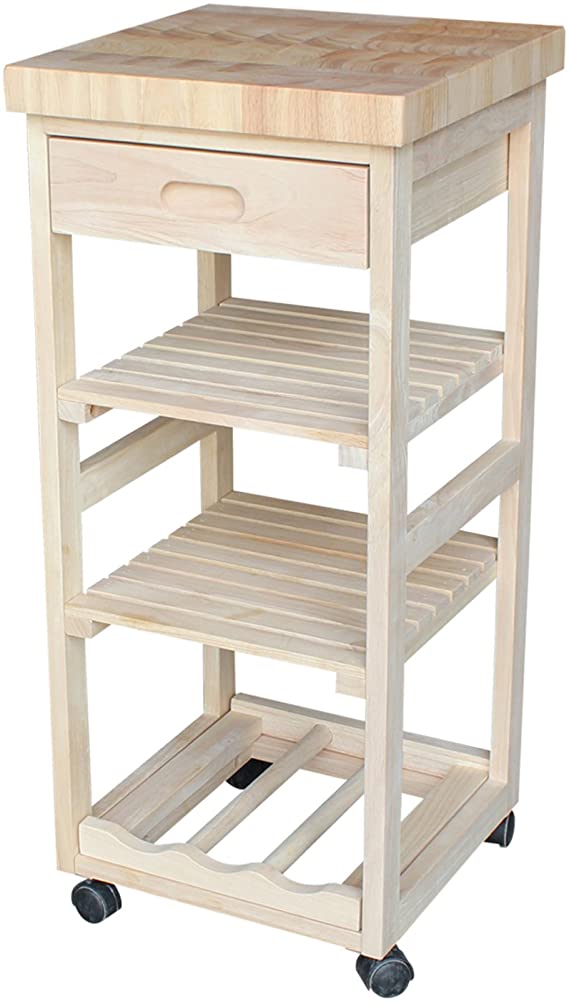 International Concepts WC-1515 Kitchen Trolley, Unfinished