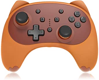 KINGEAR Switch Controller, Wireless Controller for Nintendo Switch Games, Gifts for Men and Women Remote Wake up Gamepad Cartoon Kitten Switch Pro Controller for Nintendo Switch Lite Controller
