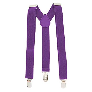 Unisex Adjustable Braces Adults Slim Suspenders Neon Clip On Trouser Fancy Dress