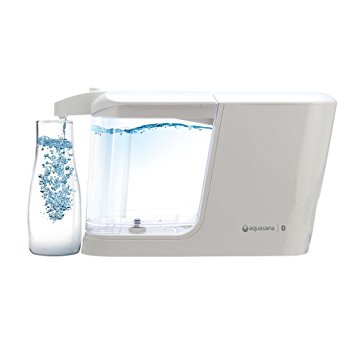 Aquasana AQ-CWM-W-RB 16 oz. Capacity Ultra-Slim Design Active Clean Water Filtered Dispenser Machine in White with 1-Liter Glass Carafe