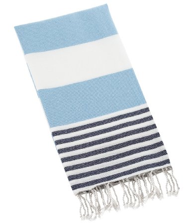 Swan Comfort 100 Cotton Pestemal Turkish Bath Towel 39 x 70 - Blue - Navy Blue