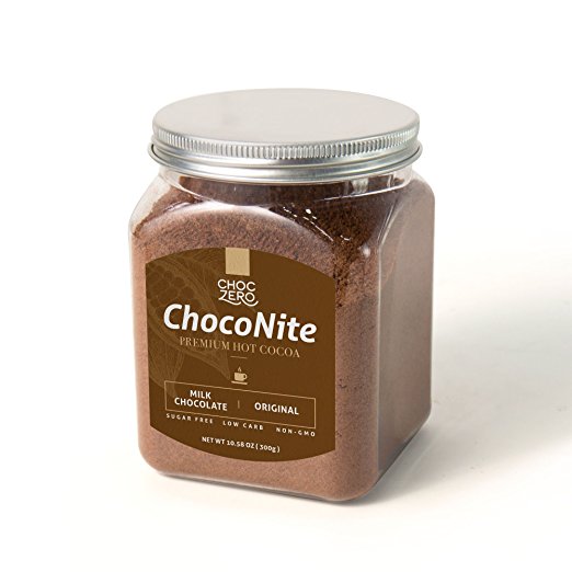 ChocZero's ChocoNite Premium Hot Cocoa. Milk Chocolate Original. Sugar free, Low Carb. All Natural, Non-GMO. Best Keto Drink