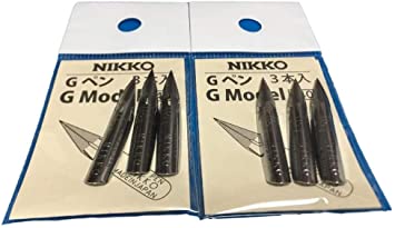 2 X Nikko Manga Pen Nib N-Gpen 3-Pics Set(Total of 6 Pics)