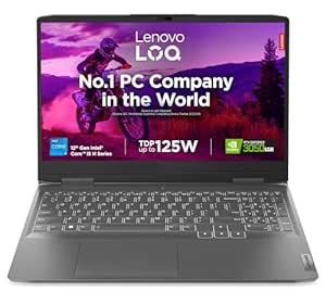 Lenovo LOQ 12th Gen Intel Core i5-12450H 15.6" (39.6cm) FHD IPS 144Hz 350Nits Gaming Laptop (16GB/512GB SSD/Win 11/NVDIA RTX 3050 6GB/3 Month Game Pass/Office 2021/Storm Grey/2.4Kg), 82XV00F5IN