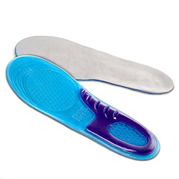 Shock Absorption Men's Sports Gel Insoles By LightStep, All Day Comfort, Feet & Heel Support Shoe Inserts