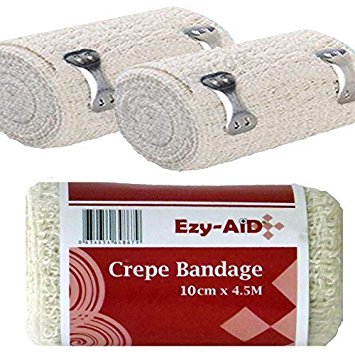 12pk- 10cm x 4.5M Ezy-Aid Crepe Bandage - Premium Quality