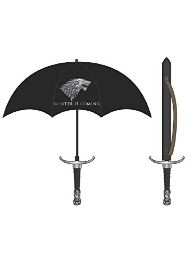 Game Of Thrones Winter Is Coming House Stark Molded Handle Sword Umbrella