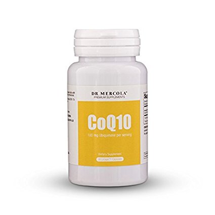 Dr Mercola CoQ10 Softgels 100mg - 30 Capsules - Natural Energy Booster - With Licaps - Premium Dietary Supplement