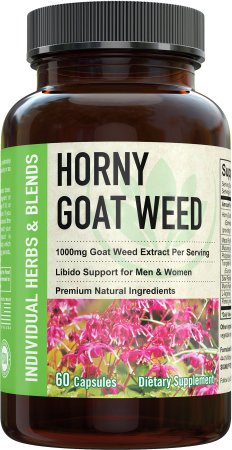 NatureNow Horny Goat Weed Extract Now With Maca Root Supplement For Enhanced Energy Focus Increase Performance - Natural Libido Booster Pills For Men and Women - 1000mg Pure Organic Epimedium Extract