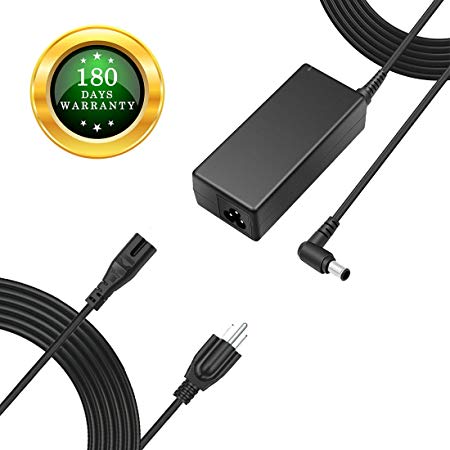 For Samsung 19V LCD LED HDTV TV Plasma DLP Monitor Power Cord Charger Replacement Adapter Supply for A4819-FDY UN32J UN22H 22" 32" BN44-00837A A6619_FSM, HW-M360, HW-M360/ZA Soundbar, 19V AC DC 8.5Ft.