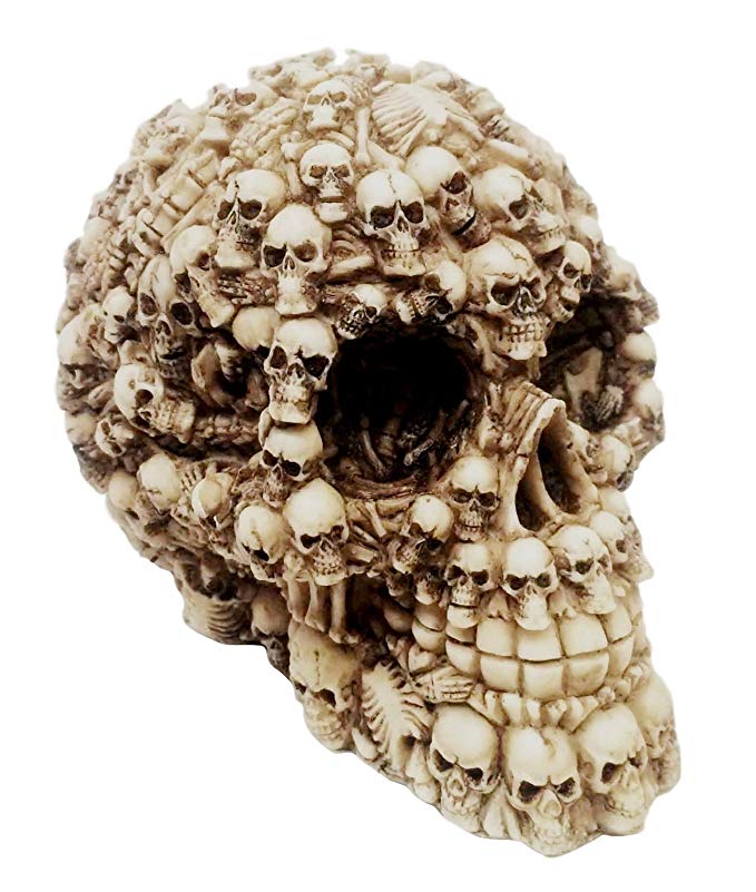 Ebros Ossuary Ghost Whisper Lost Souls Skull Statue Skeleton Graveyard Of Craniums Figurine Sculpture 5.5" Long