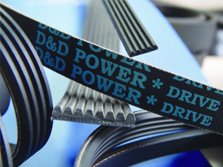 D&D PowerDrive 230J3 Poly V Belt, 3 Band, Rubber
