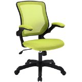 LexMod Veer Office Chair with Mesh Back and Mesh Fabric Seat Green