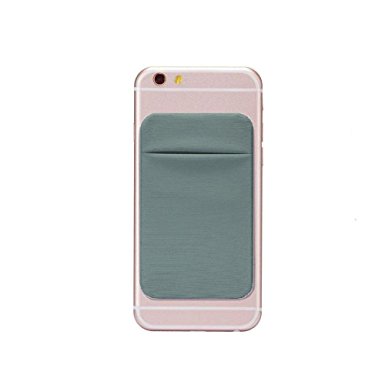 Phone Card Holder, Bagent Stick on Lycra Credit Card ID Wallet Cases Pouch Pocket Sleeves for iPhone, Android and all Smartphones (Grey)