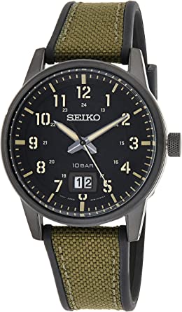 Seiko Quartz Black Dial Men's Watch SUR325P1