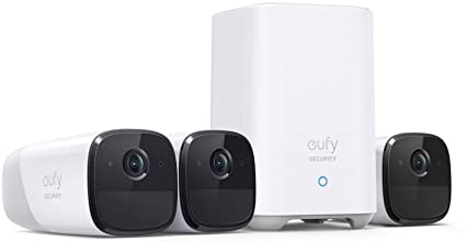 eufy Security, eufyCam 2 Pro Wireless Home Security Camera System, 3-Cam Kit, 365-Day Battery Life, 2K Resolution, HomeKit Compatibility, IP67 Weatherproof, Night Vision, No Monthly Fee